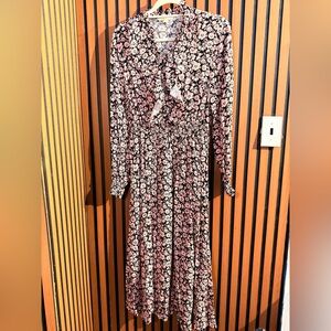 Boden Floral Long Sleeve Dress‎ Sz 10